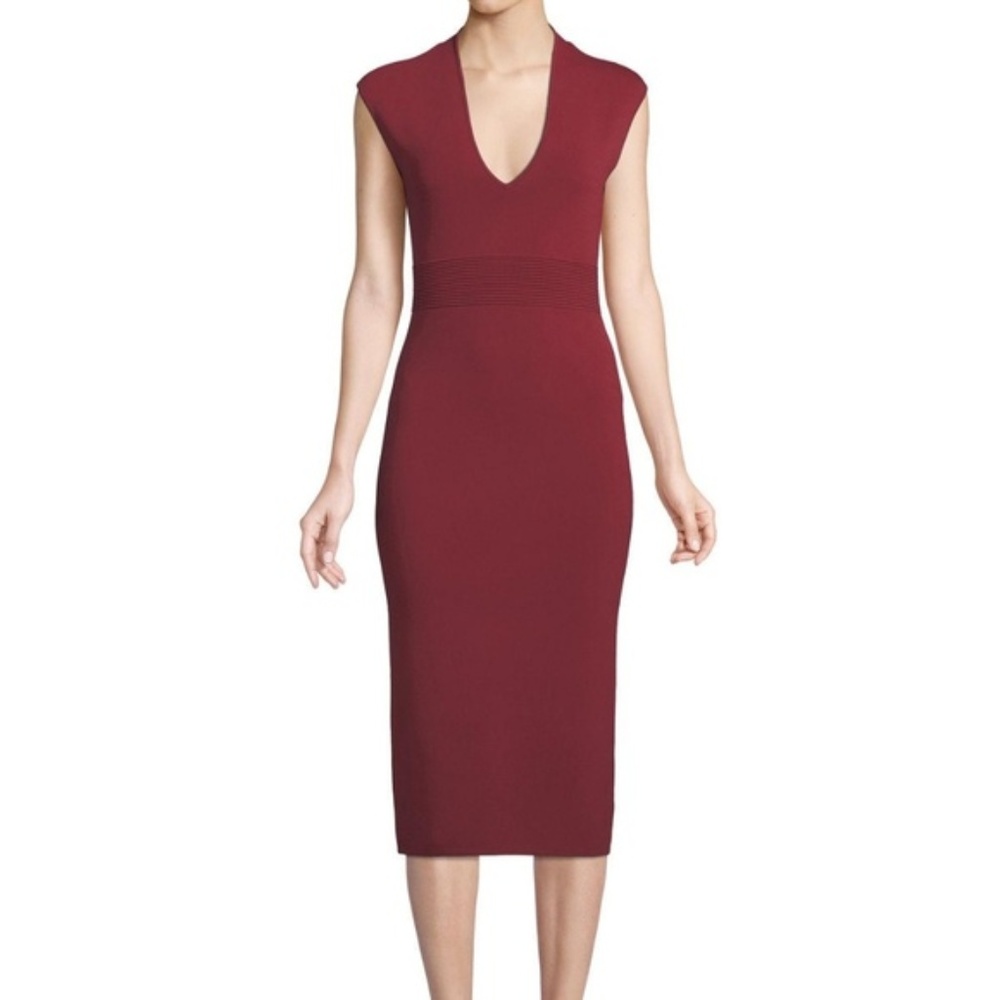Michael Kors Dark Red Midi Dress